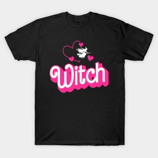 Funny Basic Witch Lazy Costume Girls Women Funny Halloween T-Shirt